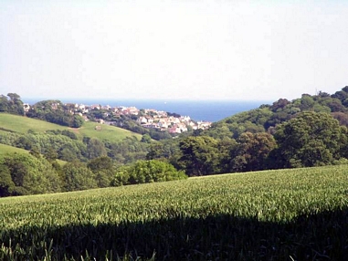 View from Heligan to Mevagissey